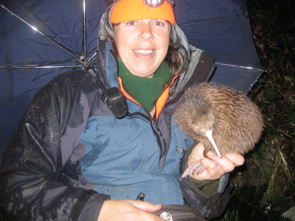 Susan Ellis on a night-training exercise in Tongariro National Park