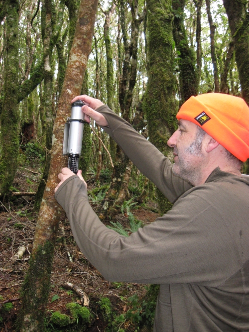 Busy scientist and RFPT volunteer, Ed Abraham deploys an acoustic monitoring device near our Listening Post C